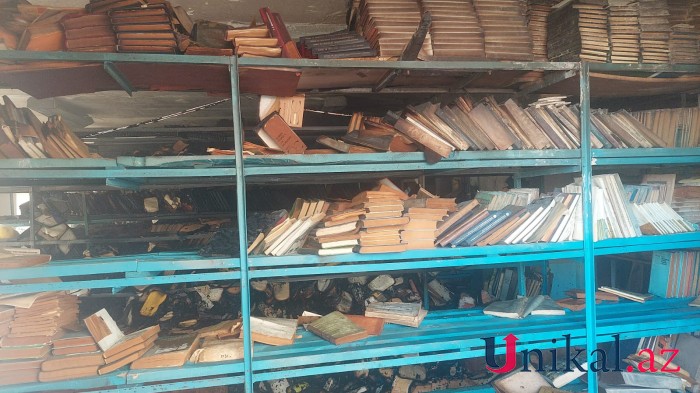 Azərbaycanda universitet kitabxanasındakı yanğın söndürüldü - FOTO (YENİLƏNİB)