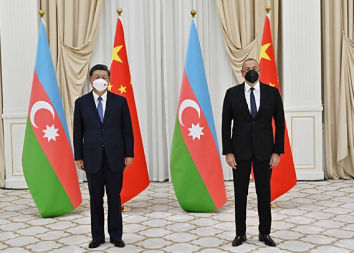 İlham Əliyev Səmərqənddə Çin lideri ilə GÖRÜŞÜB - FOTO