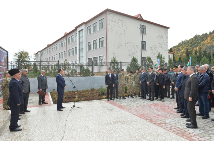 Taleh Qaraşov şəhid bulağının açılışında iştirak etdi - FOTOLAR