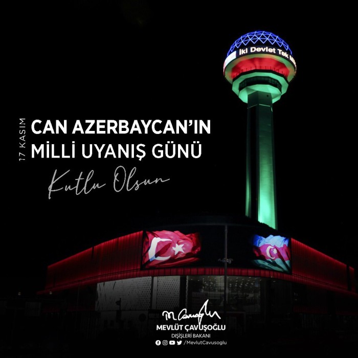 Çavuşoğlu Azərbaycanı təbrik etdi - FOTO