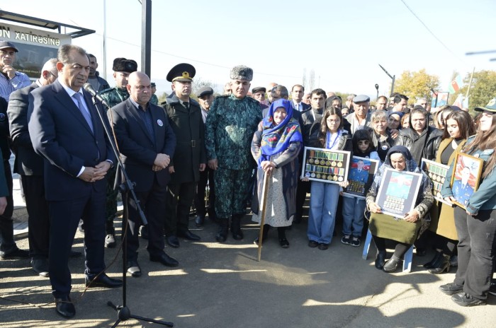 Taleh Qaraşov şəhid polkovnikin bulaq kompleksinin açılışında iştirak edib - FOTO