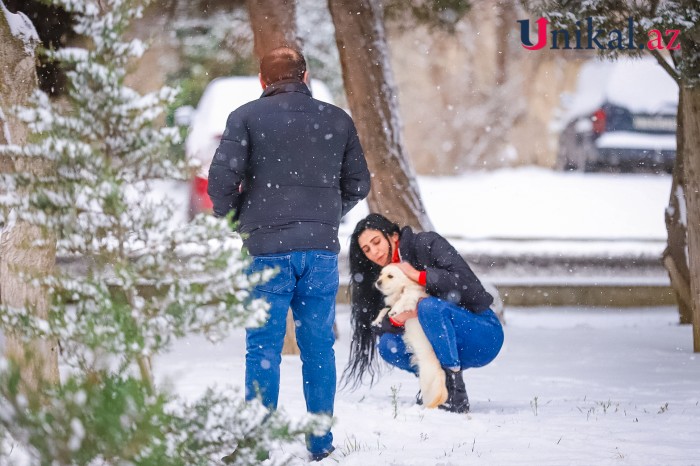 Qarlı Bakıdan FOTOLAR