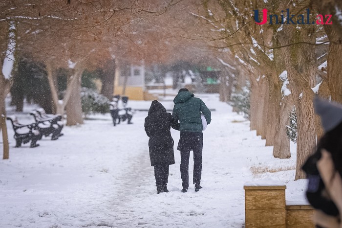 Qarlı Bakıdan FOTOLAR