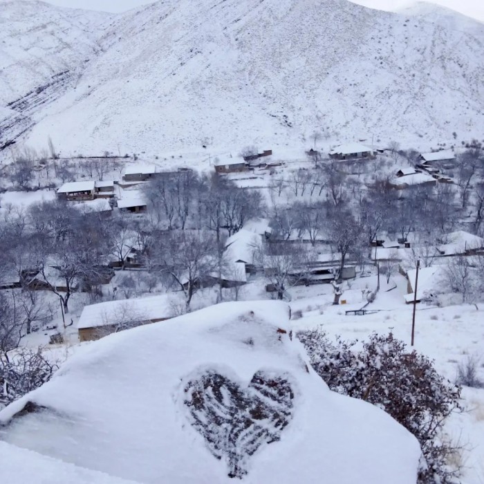 Naxçıvanın kəndlərində qarın hündürlüyü 10 sm-ə çatıb - FOTO