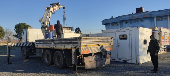 FHN Kahramanmaraşda mobil səhra hospitalı quraşdırır - FOTO