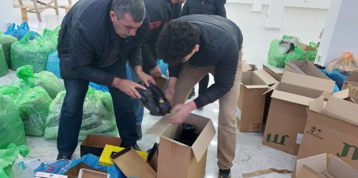 Qazax RİH Türkiyə üçün humanitar yardım kampaniyasına qoşulub - FOTOLAR
