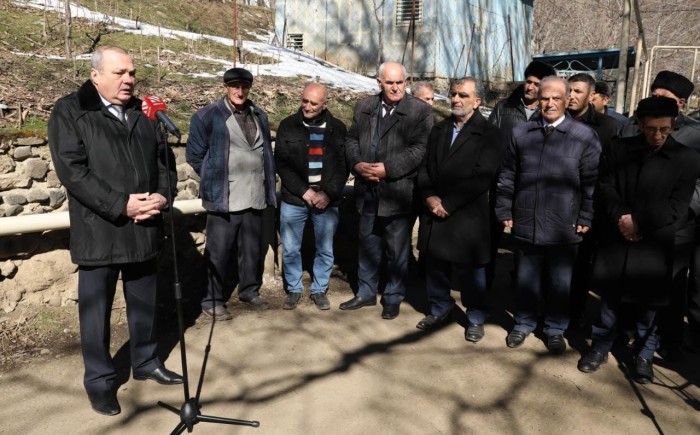 Yardımlı rayonunda daha bir kənd qazlaşdırıldı - FOTOLAR