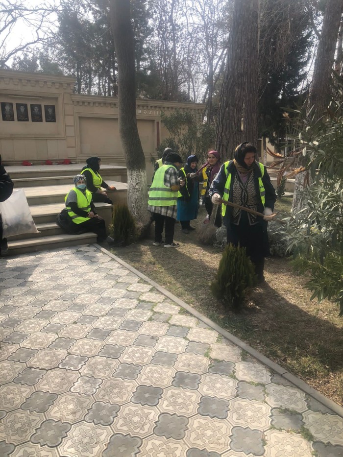 Abşeronda abadlıq-təmizlik işləri davam etdrilir - FOTOLAR