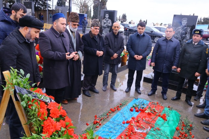 Neftçalada şəhid Kamran Hüseynovun yas mərasimi keçirildi 