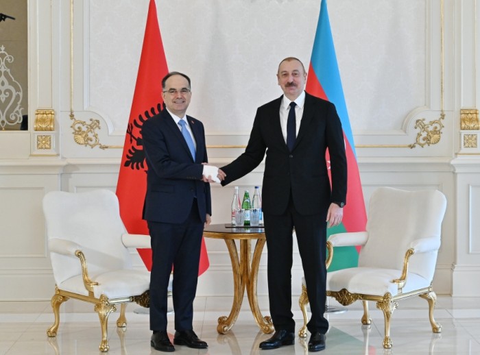 İlham Əliyev Albaniya Prezidenti ilə görüşüb - YENİLƏNİB (FOTO)