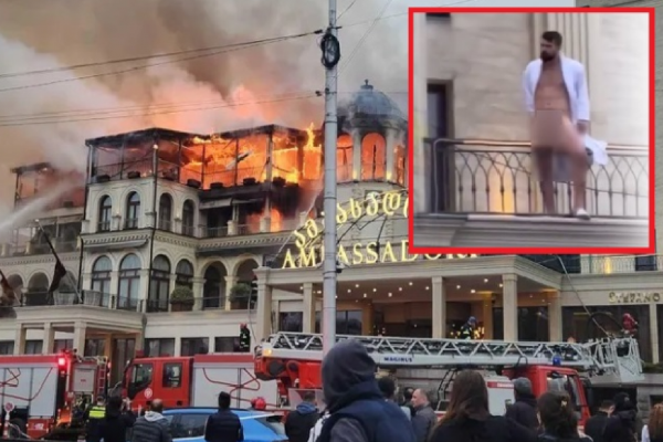 Tbilisidə “Ambassador” otelini yandıran şəxssaxlanıldı