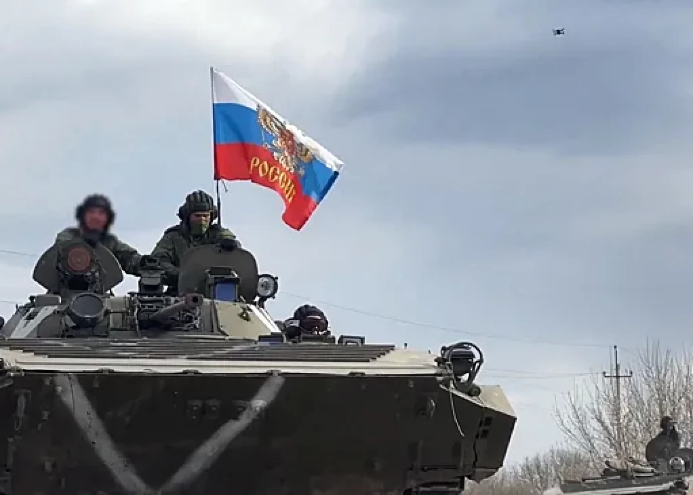 Baxmut şəhərində Rusiya bayrağı qaldırıldı - VİDEO
