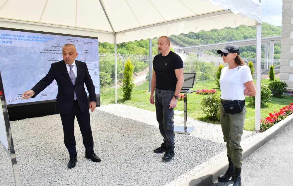 Daşaltıda Zarıslıçay nasos stansiyasının açılışı olub - FOTO