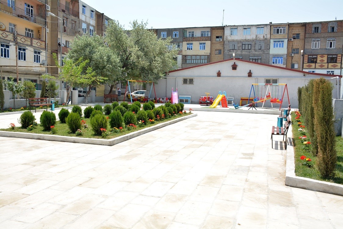 Ələtdə Heydər Əliyevin 100 illiyi münasibətilə salınan mini park istifadəyə verildi - FOTOLAR