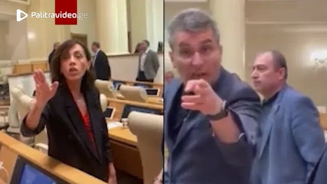 Gürcüstan parlamentində dava düşdü - VİDEO