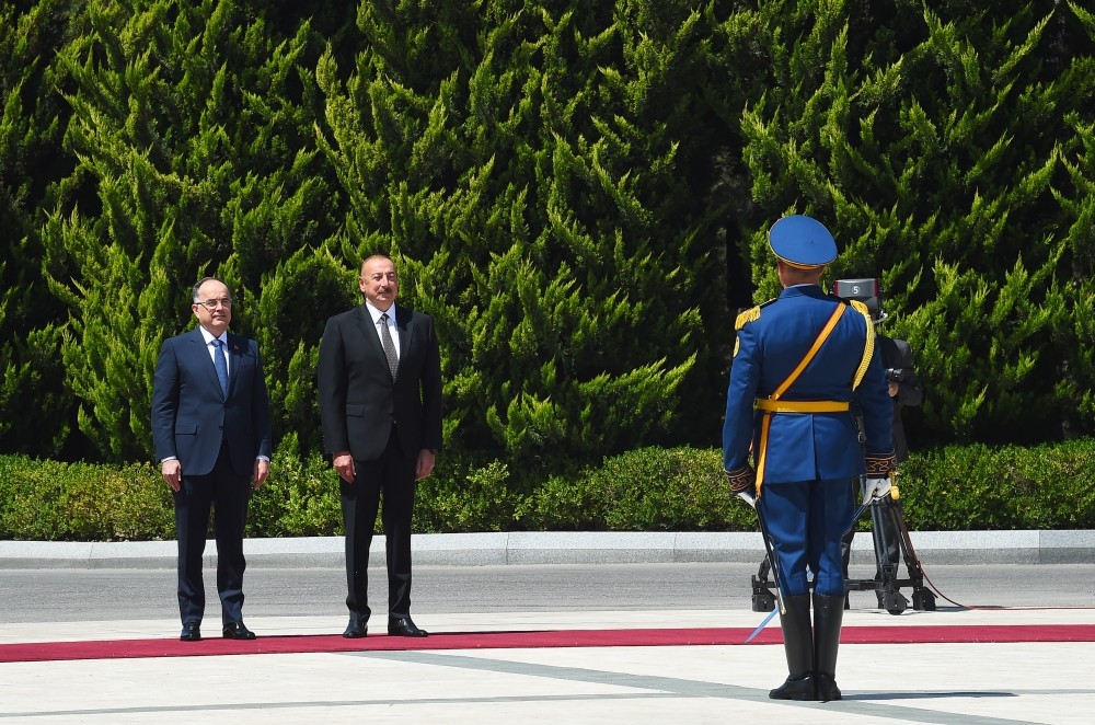 Albaniya Prezidentinin rəsmi qarşılanma mərasimi - FOTOLAR