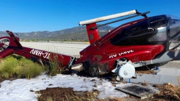 Türkiyənin Yunanıstandan qayıdan helikopteri qəzaya düşdü