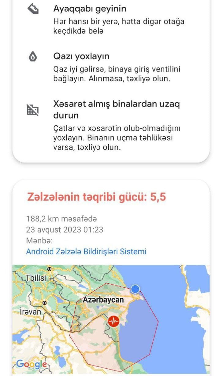 Azərbaycanda güclü zəlzələ oldu - FOTO (YENİLƏNİB)