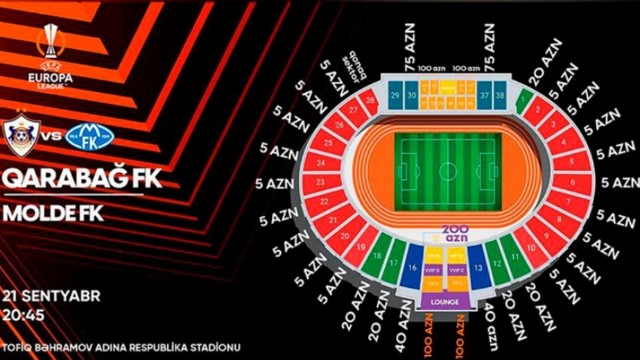 “Qarabağ”-“Molde” oyununa nə qədər bilet satılıb?