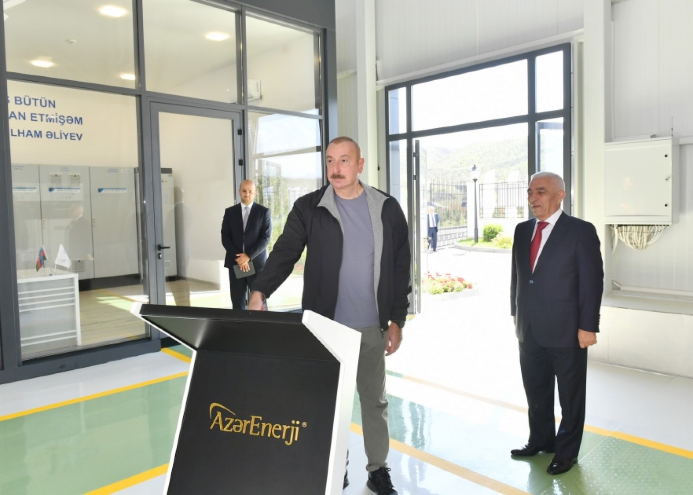 Prezident “Cahangirbəyli” Su Elektrik Stansiyasının açılışında iştirak edib -FOTOLAR
