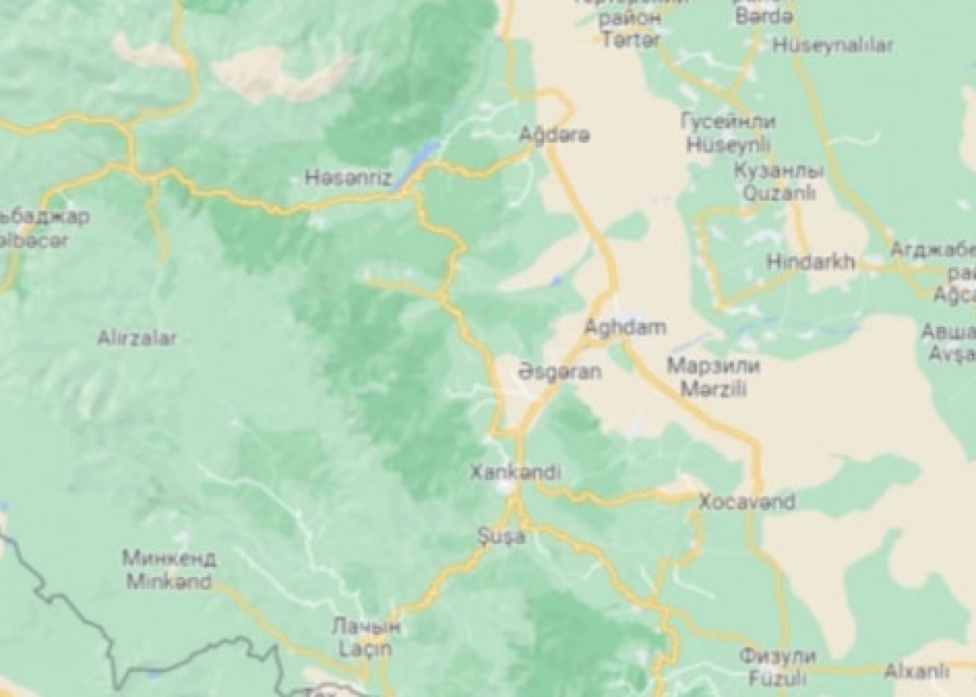 Google erməni adlarını Azərbaycan xəritəsindənsildi