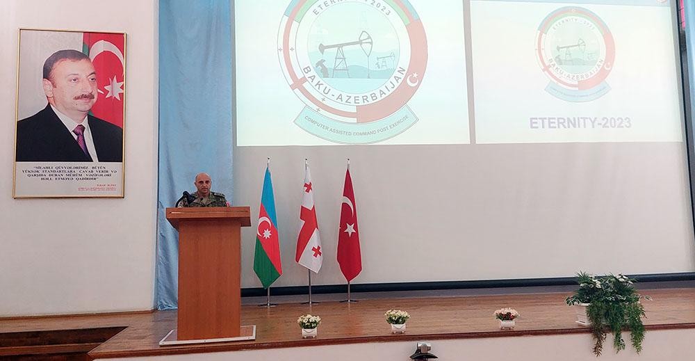 Bakıda Azərbaycan, Türkiyə və Gürcüstan hərbçilərinin qərargah təlimi keçirilir - FOTOLAR