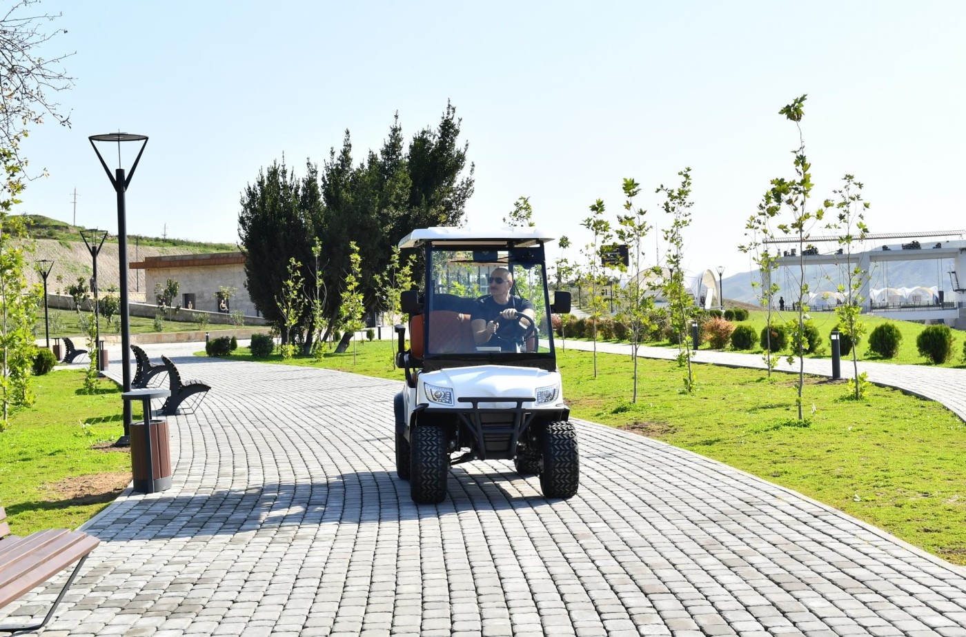 Prezident Suqovuşanda istirahət parkının açılışını edib - FOTO (YENİLƏNİB)