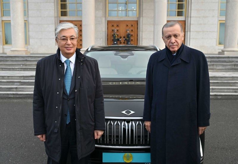 Ərdoğan Tokayevə TOGG hədiyyə etdi - FOTOLAR