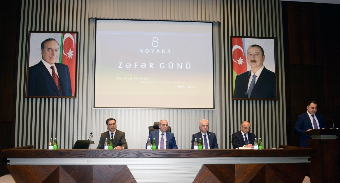 Dövlət Statistika Komitəsində Zəfər Gününə həsr olunan tədbir keçirildi - FOTOLAR