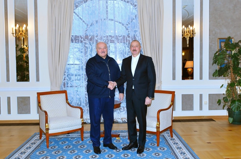 İlham Əliyev Lukaşenko ilə görüşdü - FOTOLAR (YENİLƏNİB)