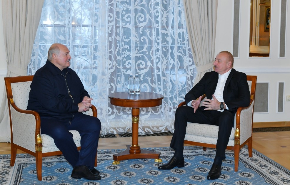 İlham Əliyev Lukaşenko ilə görüşdü - FOTOLAR (YENİLƏNİB)