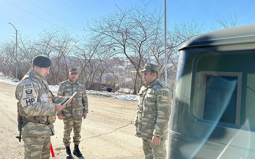 Hərbi polis azad edilmiş ərazilərdə - FOTOLAR