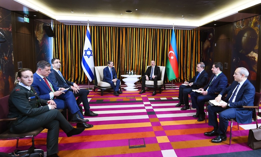 İlham Əliyev İsrail Prezidenti ilə görüşdü - FOTOLAR