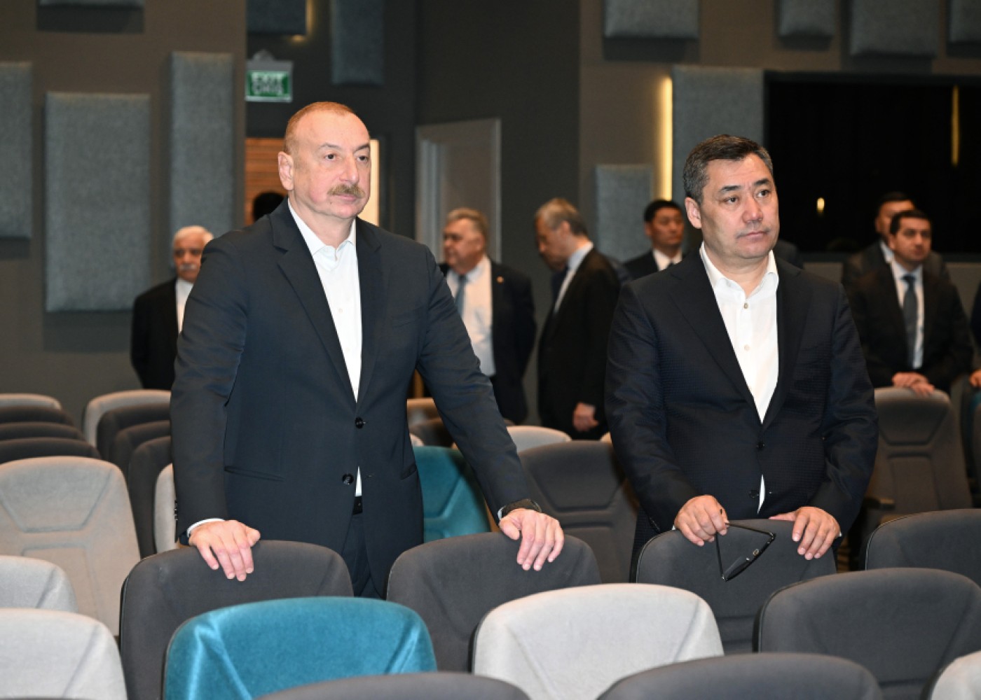 Azərbaycan və Qırğızıstan prezidentləri Ağdam Konfrans Mərkəzi ilə tanış olublar- FOTOLAR (YENİLƏNİB)