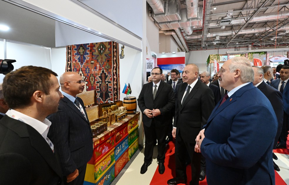 Prezidentlər “Caspian Agro” və  “InterFood Azerbaijan” sərgiləri ilə tanış olublar - YENİLƏNİB (FOTOLAR)