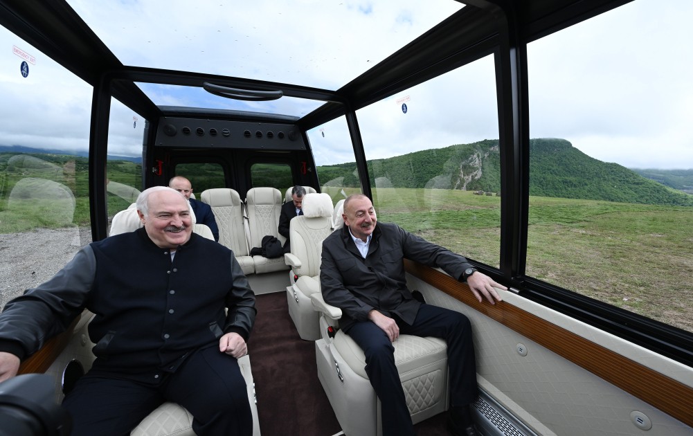İlham Əliyev və Lukaşenko Cıdır düzündə - FOTO