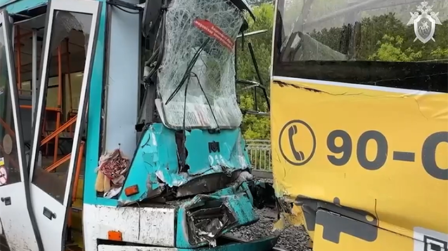 Rusiyada tramvay qəzası -90 Yaralı