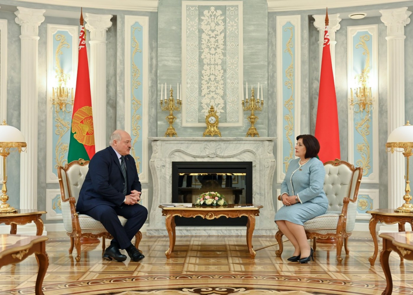 Sahibə Qafarova Lukaşenko ilə görüşdü- FOTOLAR