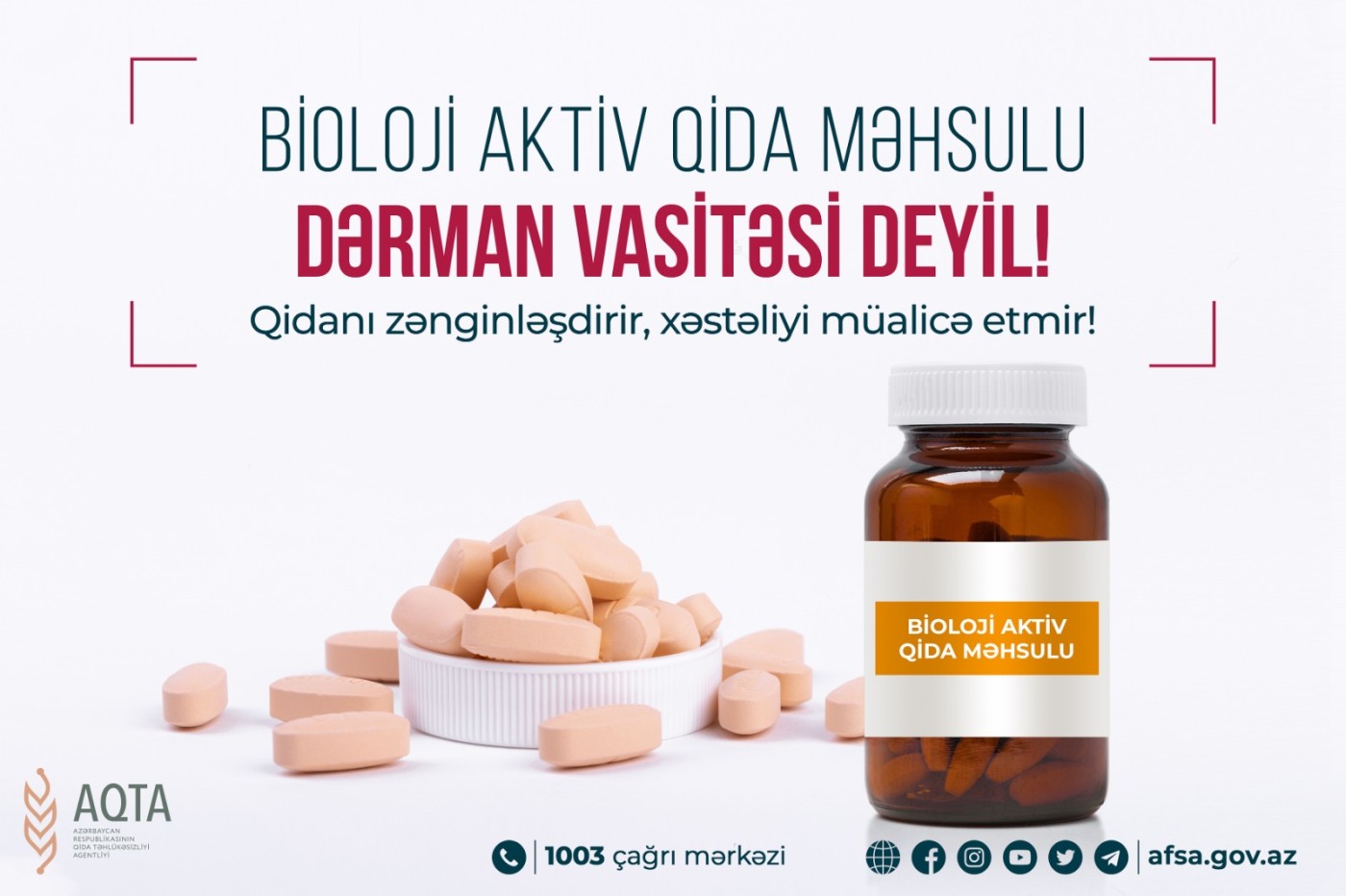 AQTA-dan bioloji aktiv qida məhsulları ilə bağlı XƏBƏRDARLIQ