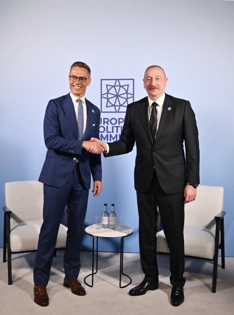 Prezident finlandiyalı həmkarı ilə görüşdü - FOTOLAR (YENİLƏNİB)