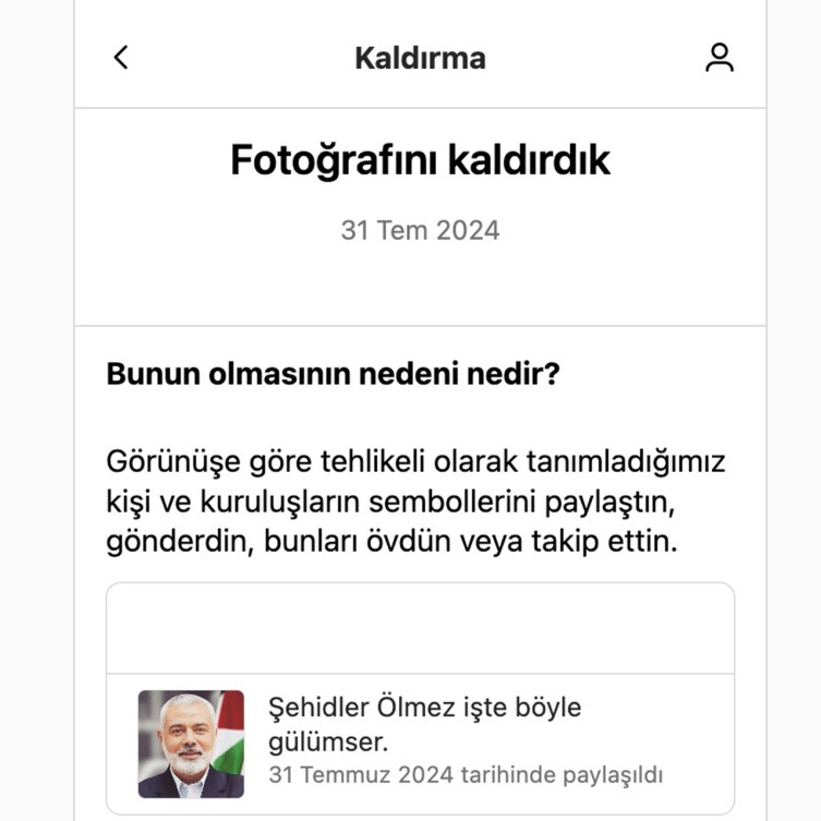 "Meta" Haniyəylə bağlı paylaşımları bloklayır? - FOTOLAR