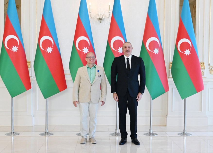 Prezident medal qazanmış idmançıları və onların məşqçilərini qəbul etdi - YENİLƏNİB (VİDEO+FOTOLAR)