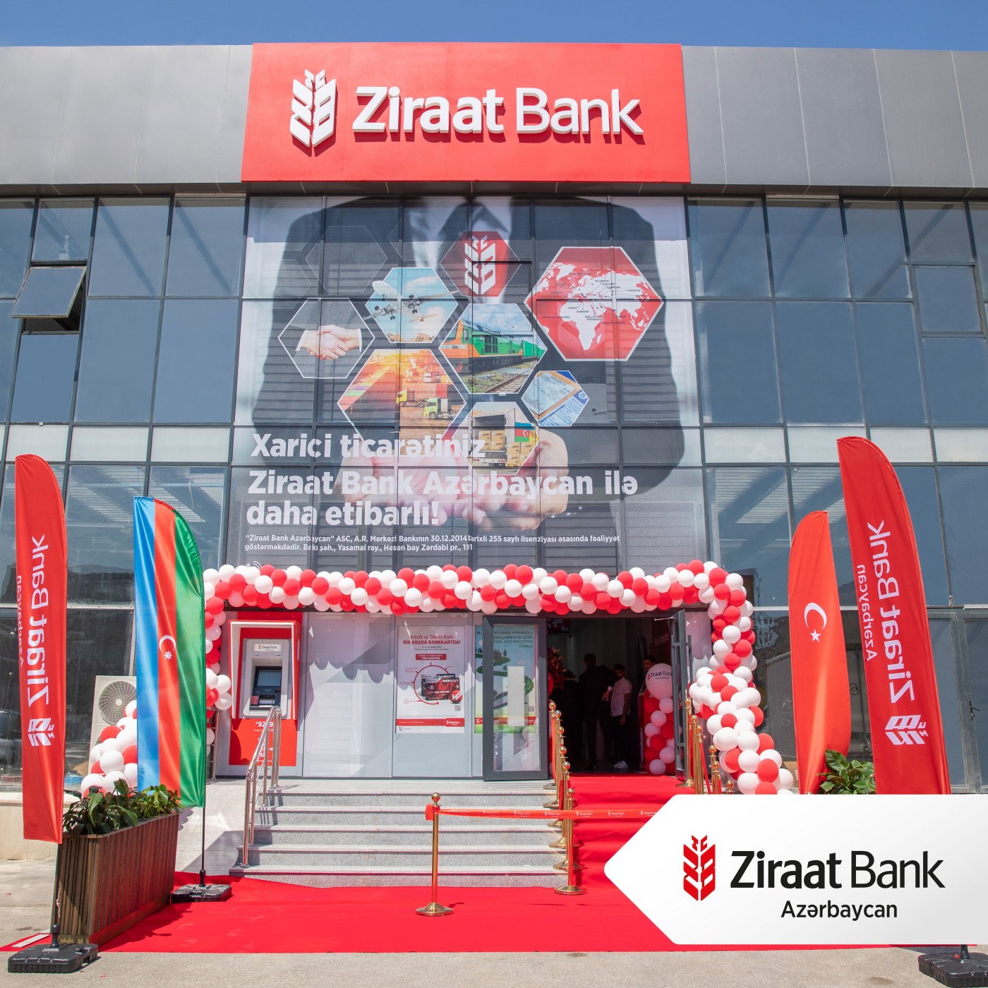 "Ziraat Bank Azərbaycan" sayca 9-cu filialının açılışını edib - FOTOLAR