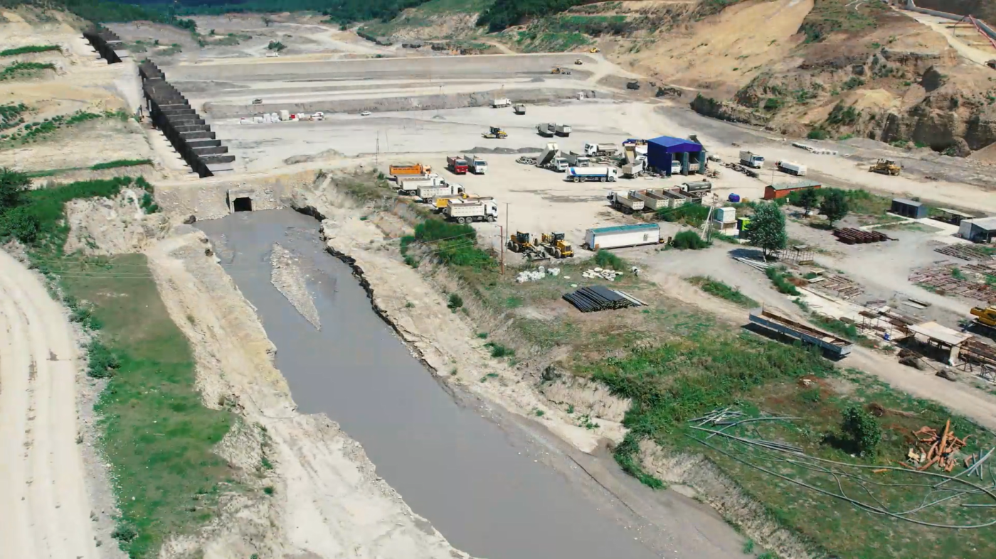 Yengicə su anbarında tikinti işləri davam edir - FOTOLAR