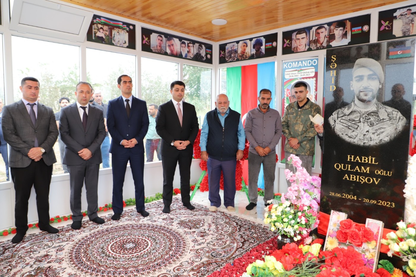 Neftçalada şəhid olan hərbi qulluqçuların anım mərasimləri keçirilir - FOTOLAR