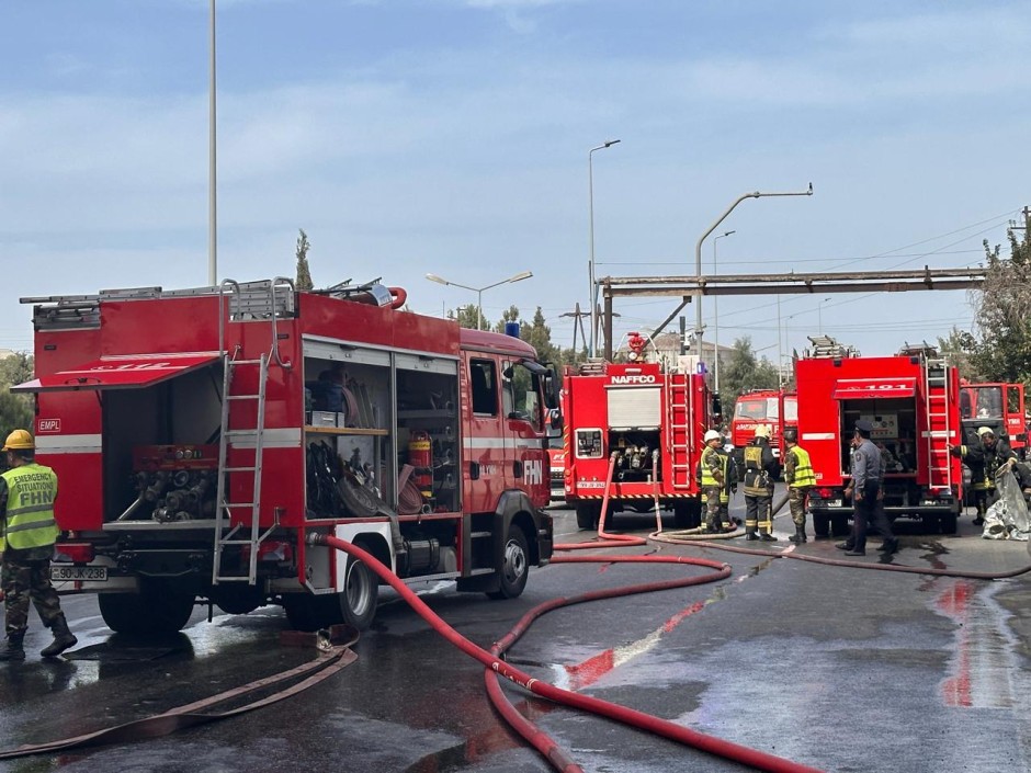 Xətaidəki güclü yanğın məhdudlaşdırıldı - YENİLƏNİB (FOTO+VİDEO)