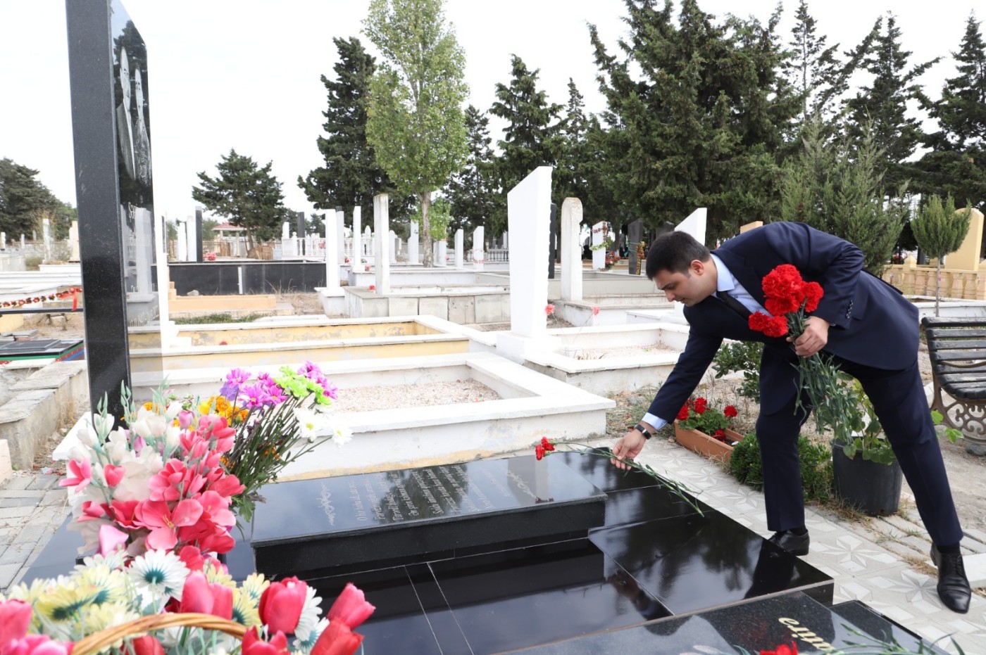 Neftçalada şəhidlərimizin xatirəsi yad edildi - FOTOLAR