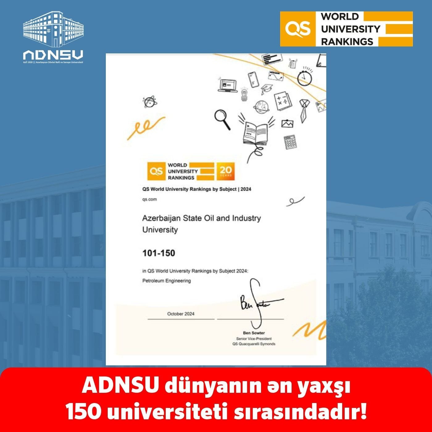 ADNSU-nun daha bir beynəlxalq uğuru - FOTO