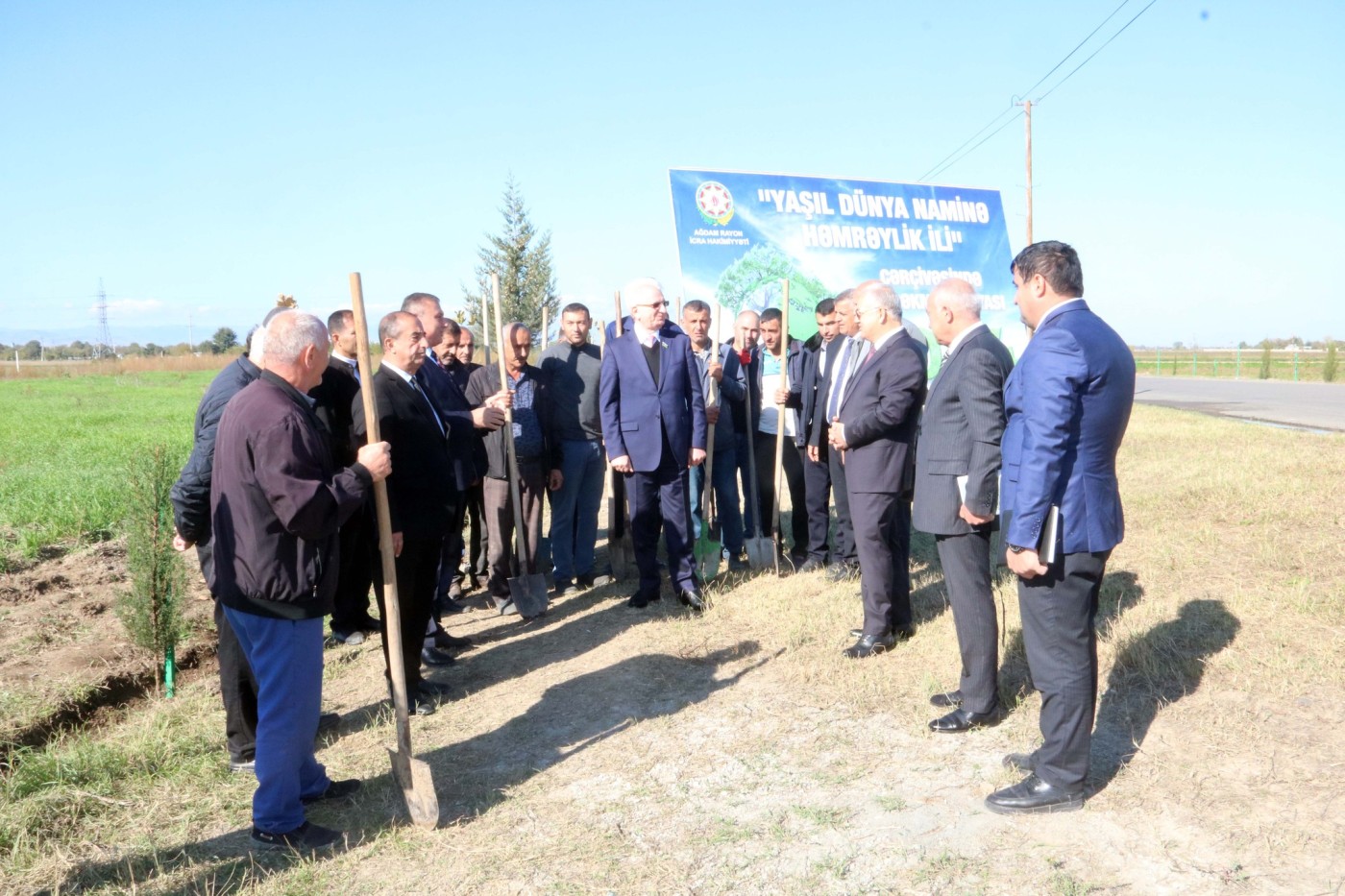 "Yaşıl dünya naminə həmrəylik ili" çərçivəsində Ağdamda ağacəkmə aksiyası keçirildi - FOTOLAR