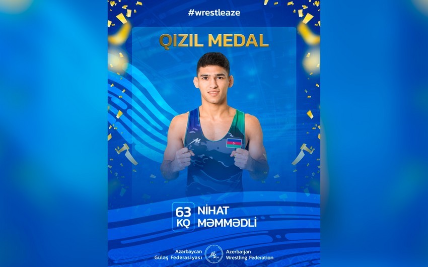 Daha bir güləşçimiz dünya çempionatında qızıl medal qazandı - YENİLƏNİB (FOTO)